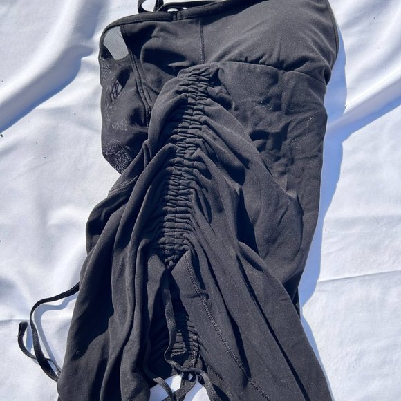 Lululemon Tank Top Scrunched Cinched Sides Size Zero - Picture 2 of 3